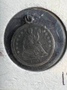 1857 US SEATED LIBERTY HALF DIME