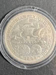 1893 US COLOMBIAN EXPO HALF DOLLAR IN AIRTITE