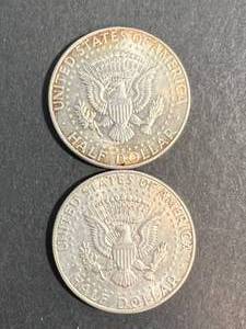 2 US 1964 KENNEDY HALF DOLLARS