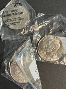 3 US EISENHOWER DOLLARS UNC
