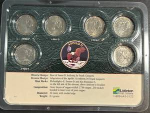 SUSAN B ANTHONY DOLLARS 6 COIN SET