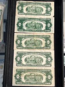 5 US RED SEAL $2 NOTES