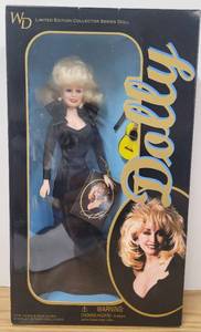 lot 5 image: 1996 Goldberger Dolly Parton Doll Black Gown Limited Edition