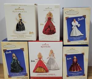 lot 32 image: LOT of Six Hallmark Special Edition Barbie Ornaments NIB (LOT 6 of 8)