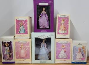 lot 48 image: LOT of Eight Hallmark Keepsake Barbie Ornaments Collector Series 35th Anniversary Midge