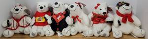 lot 50 image: LOT of Six Coca-Cola Beanie Bears