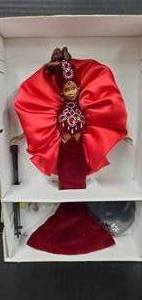 lot 132 image: Ruby Radiance Barbie The Jewel Essence Collection Bob Mackie 1996 NIB