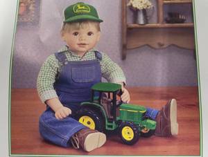 lot 105 image: Johnny and the First John Deere Porcelain Doll Danbury Mint