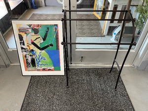 lot 30 image: Metal Quilt Rack and Wall Hanging