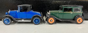 lot 92 image: Vintage Diecast Cars 1923 Chevy Series K Superior Roadster and 1930 Chevy Coach