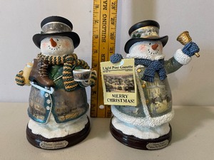 lot 109 image: Thomas Kinkade Snowmen Bradford Exchange Lot of 2