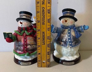 lot 112 image: Thomas Kinkade Lot of 2 Snowmen Bradford Exchange
