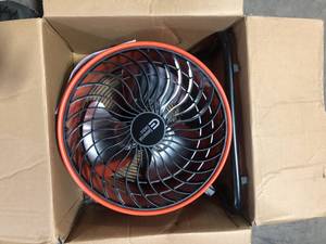 Commercial Electric 16 in. 3-Speed Drum Floor Fan in Orange High Velocity Turbo Customer Returns See Pictures