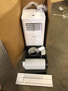Vissani 5,000 BTU 115-Volt Portable Air Conditioner for 150 sq. ft. Rooms with Dehumidifier and Remote in White Customer Returns See Pictures