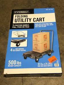 Everbilt Structural-Foam Adjustable Hand Trolley    Customer Returns See Pictures