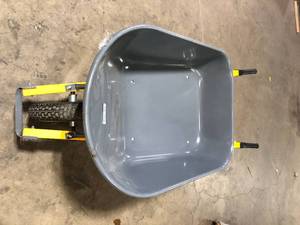 True Temper 6 cu. ft. Wheelbarrow with Steel Handles and Flat Free Tire Customer Returns See Pictures