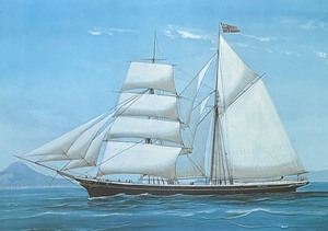 Skonnerbrigg Anna Au Bergen Print