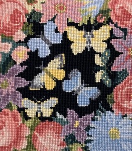 Vintage Needlepoint Pillow