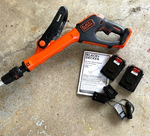 Black and Decker LSTE525 String Trimmer with 2 Batteries and 1 Charger
