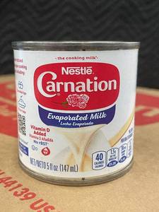 CT 2 - Nestle Carnation Evaporated Milk - 24 Cans, 5 FL OZ Each