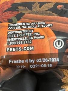 Peets Coffee Pumpkin Spice Ground Coffee 3-Pack