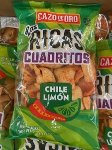 Box of 12 Cazo De Oro Las Ricas Cuadritos Chile Lim�n Snacks