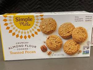 AS 5 - 4 Boxes of Simple Mills Crunchy Almond Flour Cookies - Toasted Pecan
