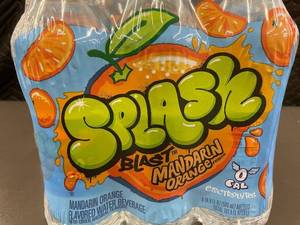 Splash Blast Mandarin Orange Flavored Water Beverage - 2 Packs (6 Bottles Each)