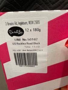 Darrell Lea Rocklea Road Milk Chocolate Block Case (12 x 180g)