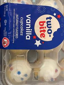 H-E - Two-Bite Vanilla Cupcakes - Lot of 4 Packs