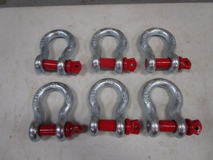 lot 50 image: (6) 1 18 Screw Pin Shackles