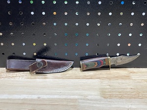 Handmade Damascus Knife and Sheath