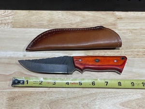 Handmade Damascus Knife and Sheath