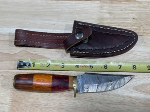 Handmade Damascus Knife and Sheath