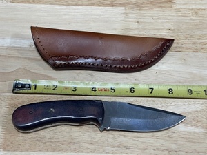 Handmade Damascus Knife and Sheath