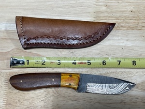 Handmade Damascus Knife and Sheath