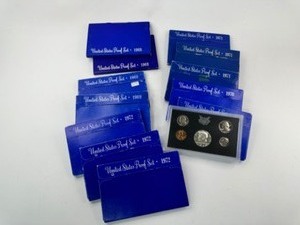 12x Proof Sets from 1968-1972