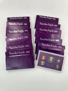 10x Proof Sets from 1984-1987