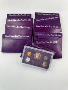 10x Proof Sets from 1987-1989