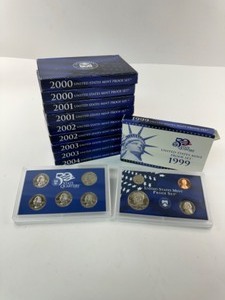 10x Proof Sets from 1999-2004