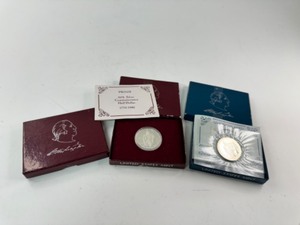 3x 1982 Silver Washington Commemorative Half Dollars (2x Proof, 1x BU)