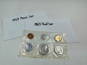 2x 1963 Silver Proof Sets