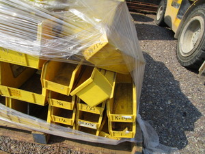 Pallet of Plastic Parts Bins