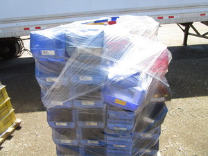 Pallet of Plastic Parts Bins