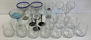 lot 15 image: Misc. Wine & Margarita Glasses