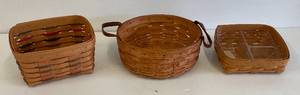 lot 33 image: Misc. Vintage LONGABERGER BASKETS
