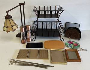 lot 43 image: Misc. Household Items Including Desk Lamp And More