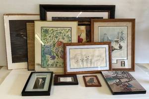 lot 58 image: Misc. Framed Behind Glass Prints (Some No Glass And Unframed)