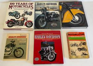 lot 75 image: Misc. Motorcycle Books Including Harley Davidson & More