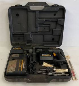 lot 106 image: Panasonic 24 Volt Cordless Hammer Drill With Charger With Extras